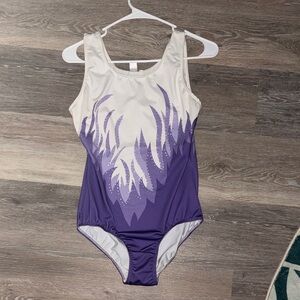 Purple and White Leotard